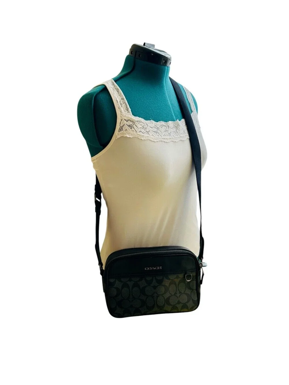 Coach Charcoal Signature Graham Crossbody Bag